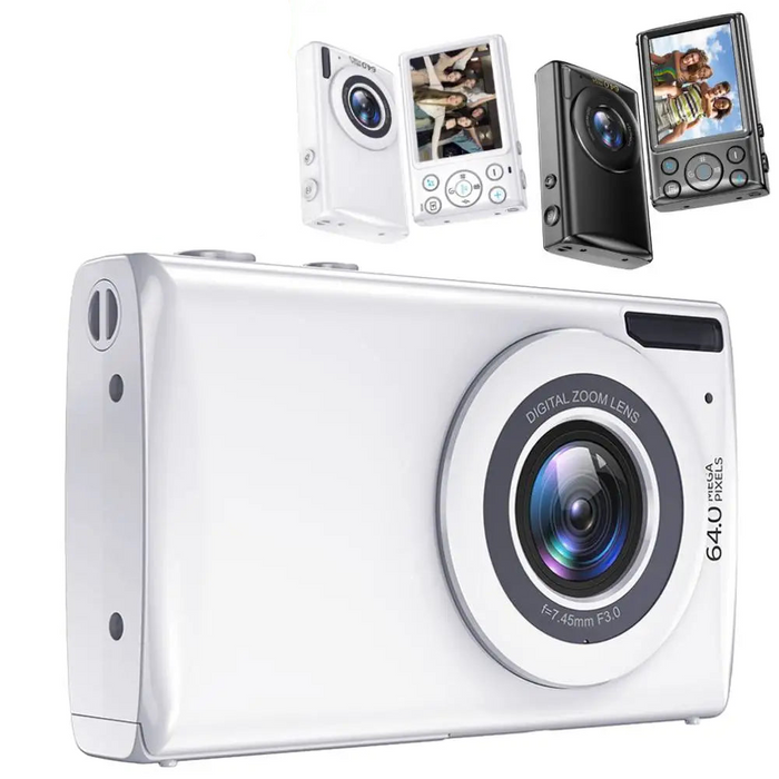 4K Digital Camera 64Mp 18X Digital Zoom Vlogging Video Camera Outdoor Anti-Shake Flash Recorder Autofocus Point Shoot Camera