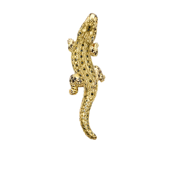 925 Sterling Silver Golden Crocodile Pendant Jewelry For Men & Women