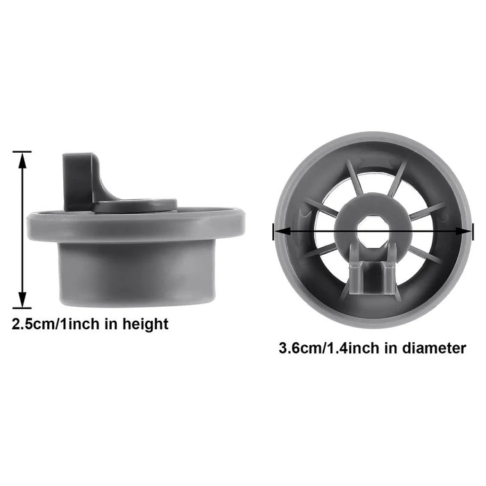 12 Pieces 165314 Dishwasher Lower Rack Wheel Compatible With Bosch & Kenmore Dishwashers Ap2802428 Ps3439123