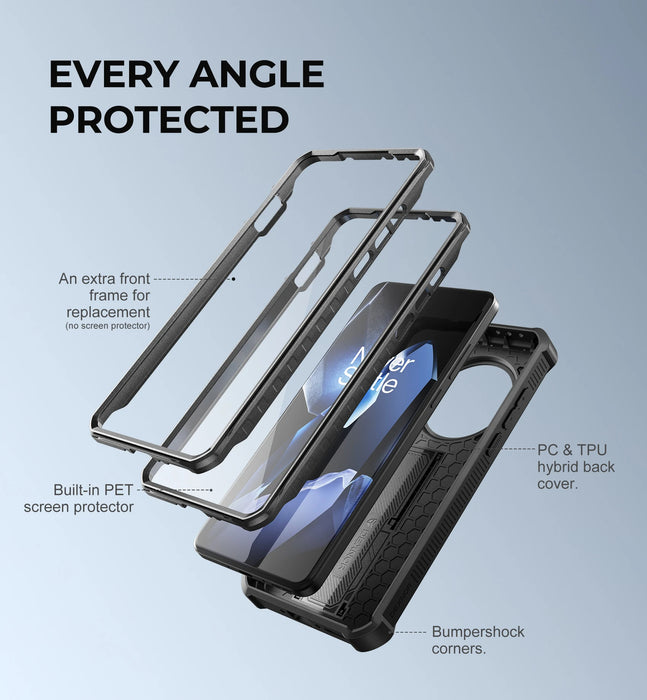 For Oneplus 13 5G 2025 Full Body Bumper Military Grade Armor Shockproof Shell Case Bracket With Built In Screen Protector