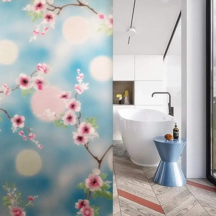 Anti-Uv Opaque Window Film - No Glue Removable Privacy Decorative Glass Sticker