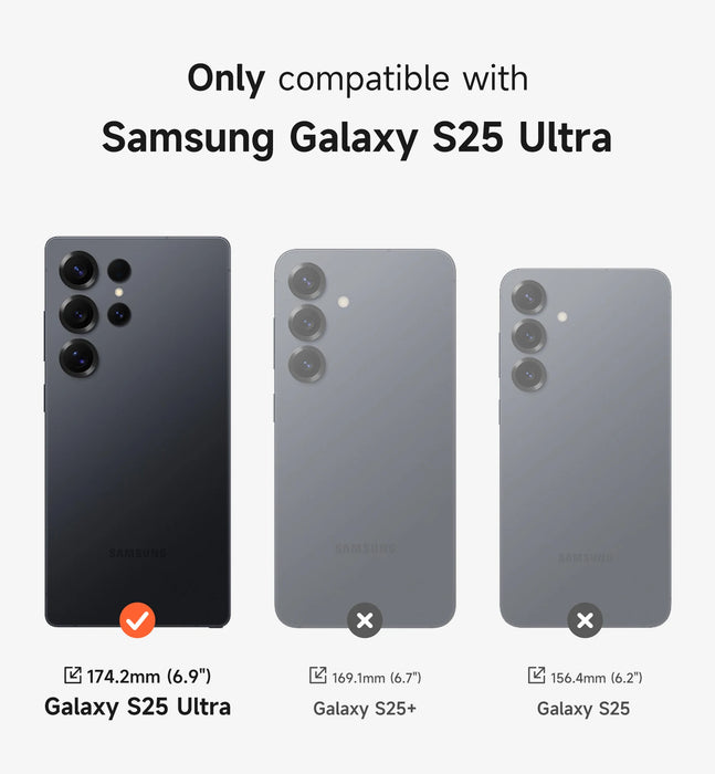 For Samsung Galaxy S25 Ultra 6.9 Inch Magnetic Protective Case With Camera Protector & Adjustable Metal Kickstand