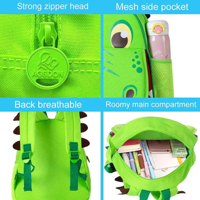 12 Inch Dinosaur Backpack For Boys Toddler Bookbag