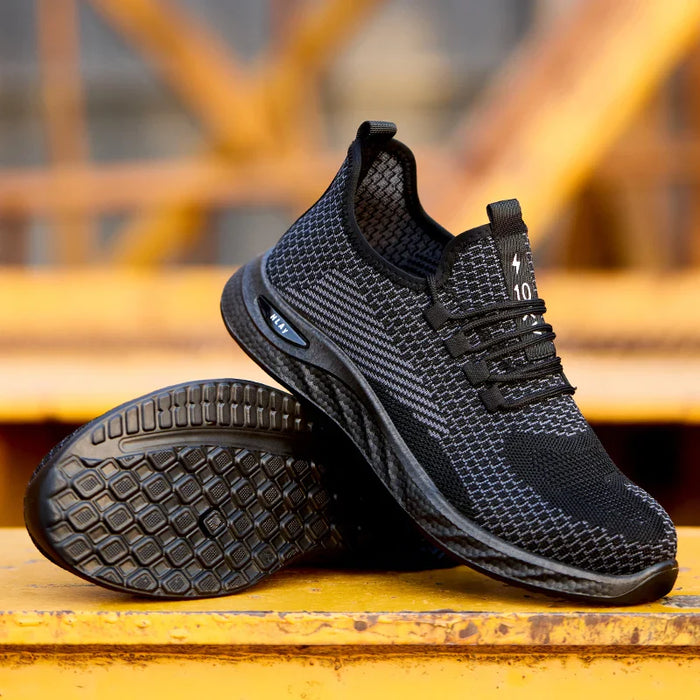 Mens Breathable Work Boots - Puncture & Smash Resistant Safety Protective Shoes