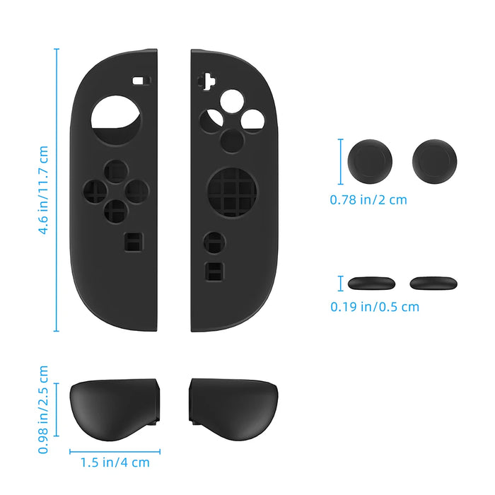 Silicone Handle Case For Switch 2Joy-Con Anti-Slip Protective Skin Protection Shell With 2 Thumbstick Grips Caps For Switch 2