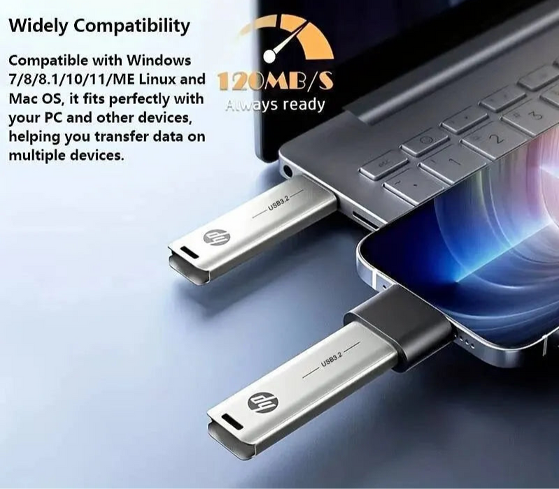 HP High Speed USB Flash Drive 32gb / 64gb Metal Design Car Music