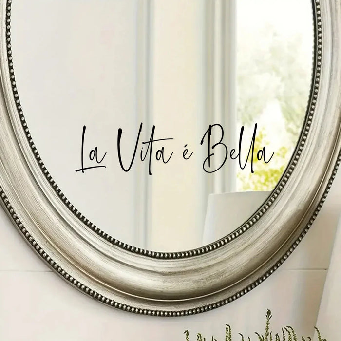 1Pc Warm & Inspirational Mirror Stickers For Bathroom & Bedroom Decor