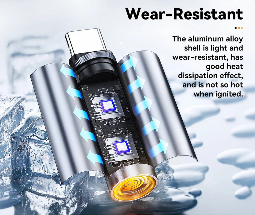 Typec Mini Cigarette Lighter Tungsten Wire Blowing Safety And Energy Saving Without Charging Can Be Carried On The Plane