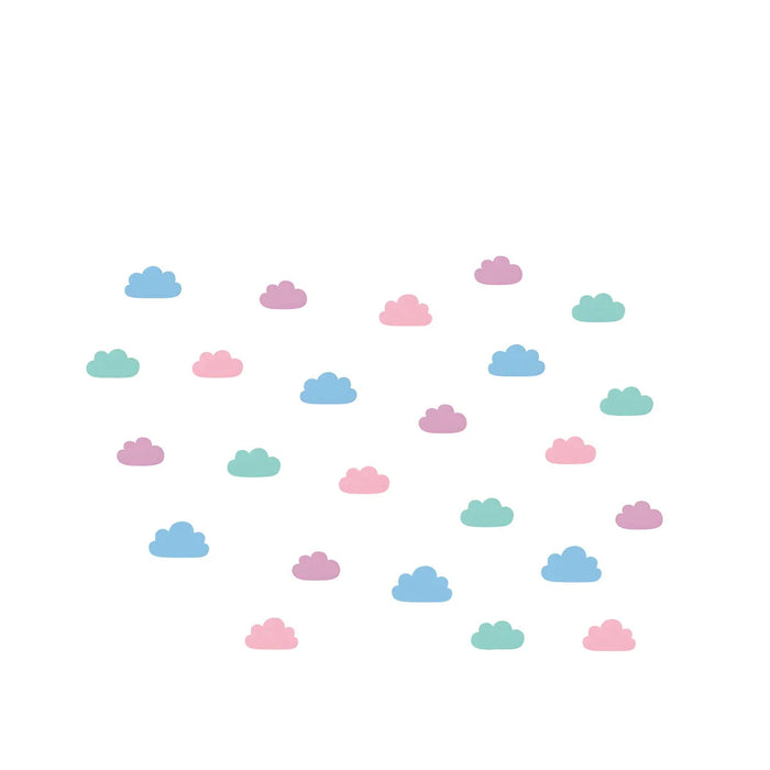 Colourful Cartoon Cloud Wall Stickers For Kids Room Decor