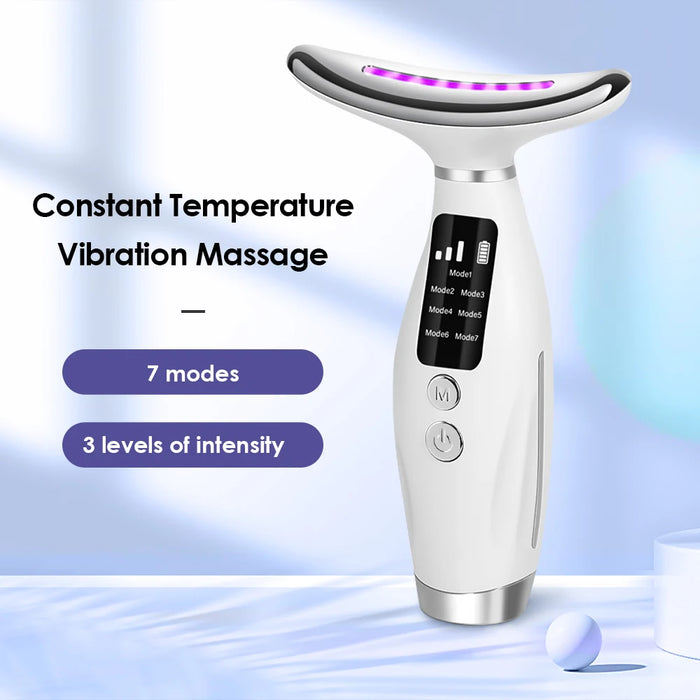 7 Color Led Neck Beauty Device For Facial Lifting And Skincare