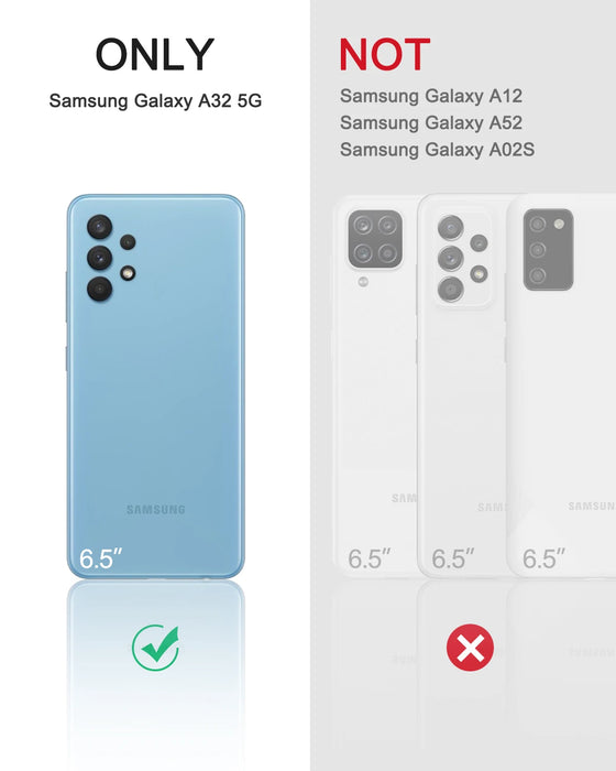 For Samsung Galaxy A32 5G Full-Body Bumper Military Grade Armor Shockproof Hard Case With Built-In Screen Protector