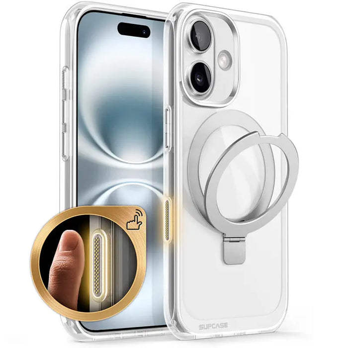 For Iphone 16 Ub Mag Stand Series Shockproof Protective Magnetic Phone Case With Camera Control Capture Button