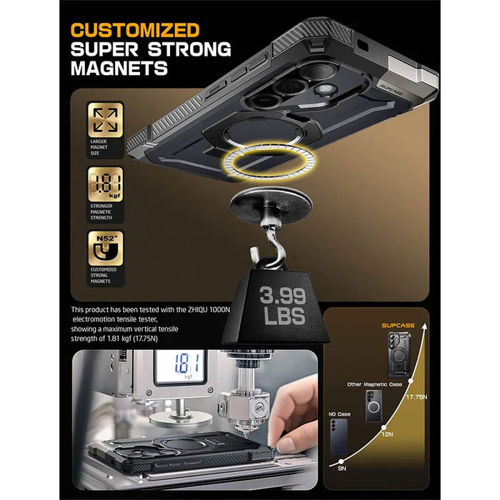 For Samsung Galaxy S25 Fe 6.7 Inch Ub Grip Heavy Duty Magnetic Phone Case With Stand Compatible With Magsafe