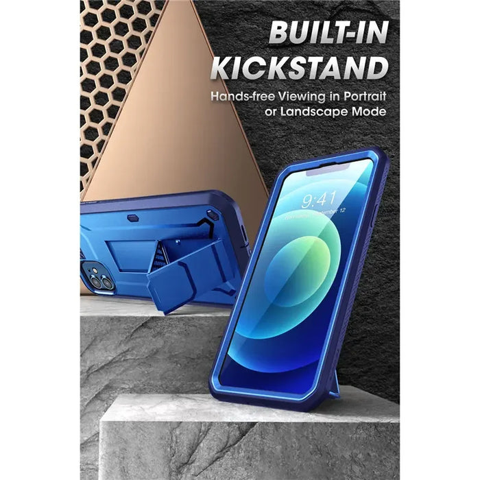 For Iphone 12 Mini 5.4 Inch Ub Pro Rugged Holster Case With Built-In Screen Protector & Kickstand