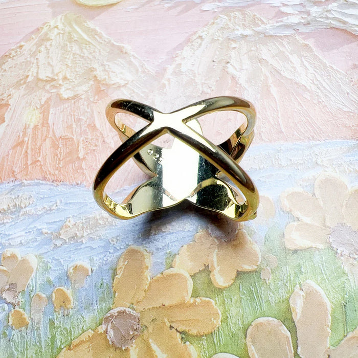 925 Sterling Silver Gold Plated Starfish Ring Fine Jewelry For Women