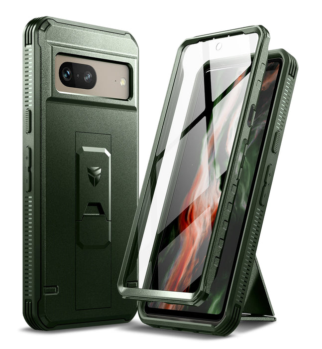 For Google Pixel 7 2022 Full Body Bumper Military Grade Armor Shockproof Shell Case Holder With Built In Screen Protector