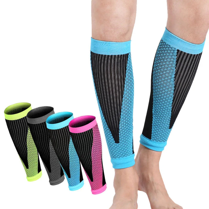 Pair of Compression Shin Guards For Soccer & Sports