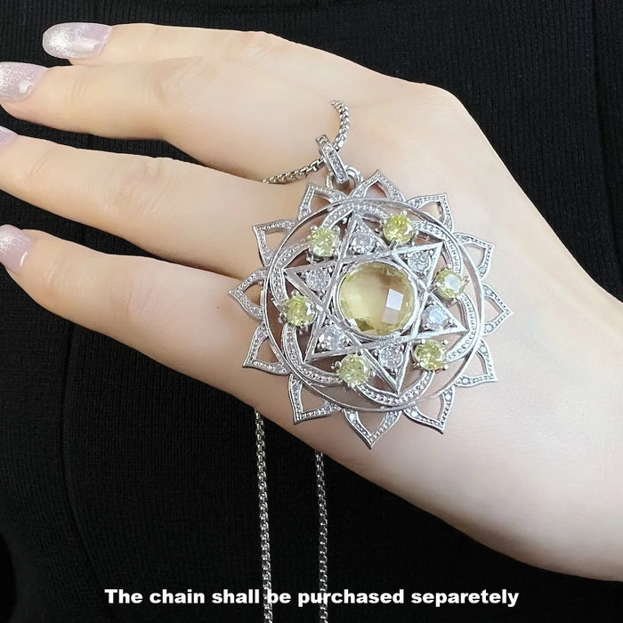 925 Sterling Silver Heart Chakra Pendant Fashion Jewelry For Women & Men