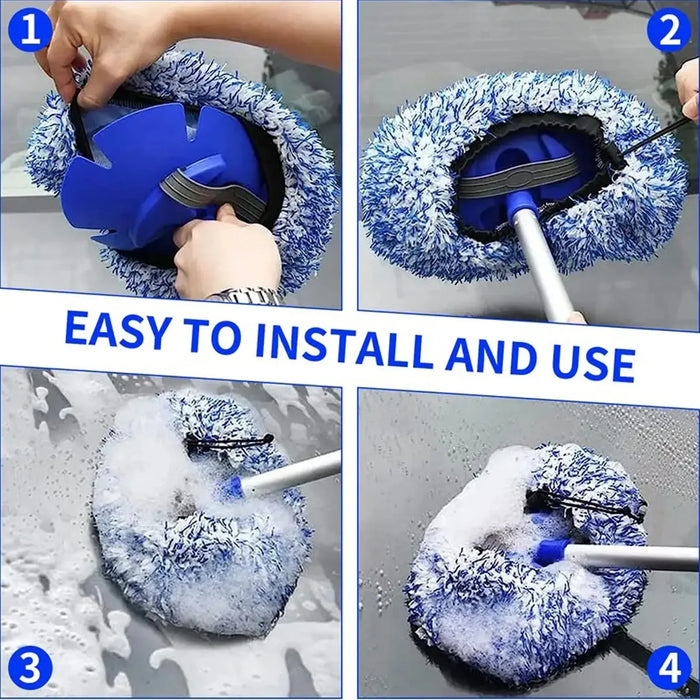 Plush Mop Brush Cover For Car Wash Long Handle Replacement Cloth Cleaning Accessories
