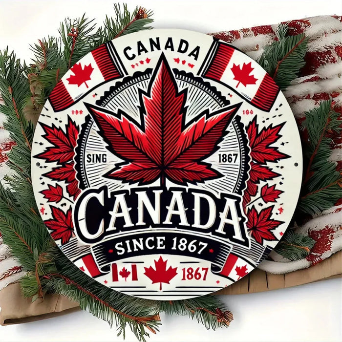 2D Maple Leaf Aluminum Wall Art Ideal For Women'S Spaces