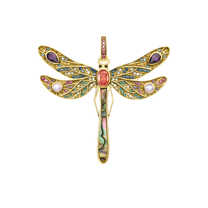 925 Sterling Silver Boho Dragonfly Pendant Colourful Spring Jewelry For Women