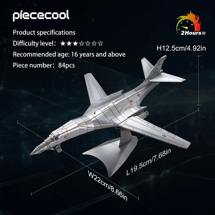 3D Metal B 1 Lancer Bomber Puzzle Kit For Adults