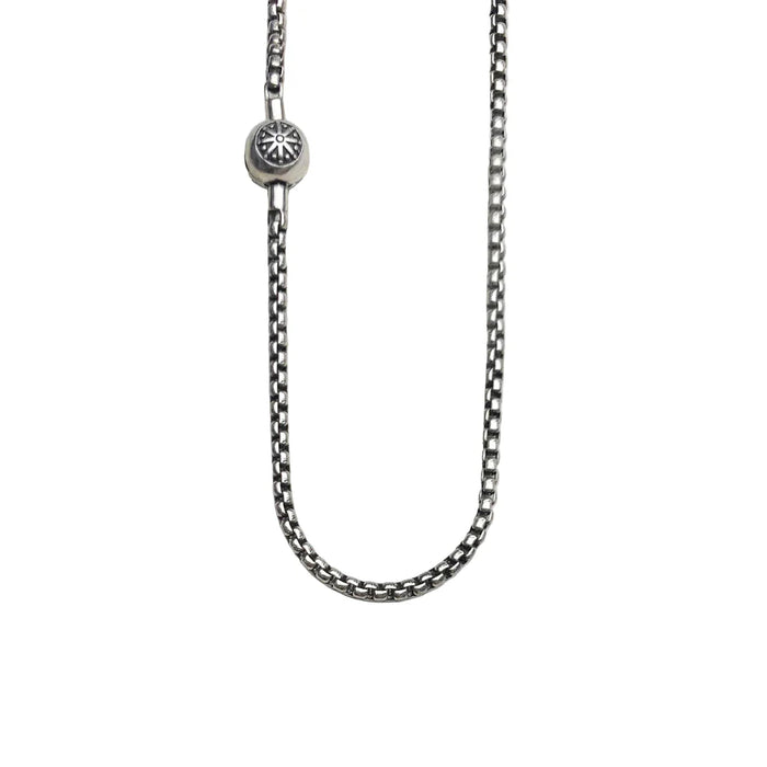 925 Sterling Silver Charm Link Chain Necklace European Style Strand Jewelry For Men And Women