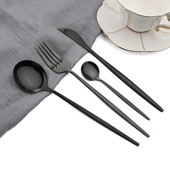 24 Piece Stainless Steel Cutlery Set For Western Kitchen
