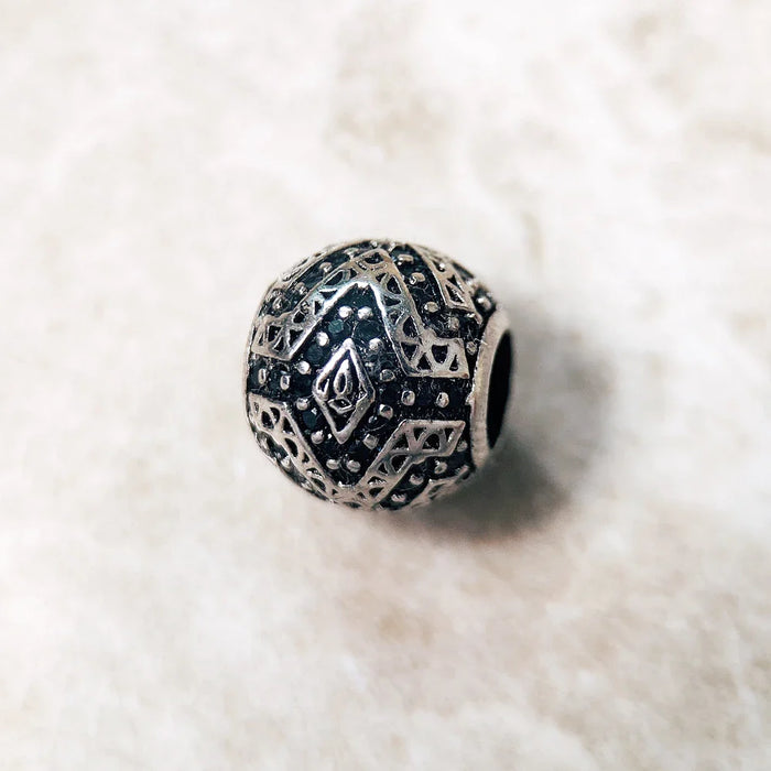 925 Sterling Silver Rebel Street Karma Charm Bead For European Jewelry