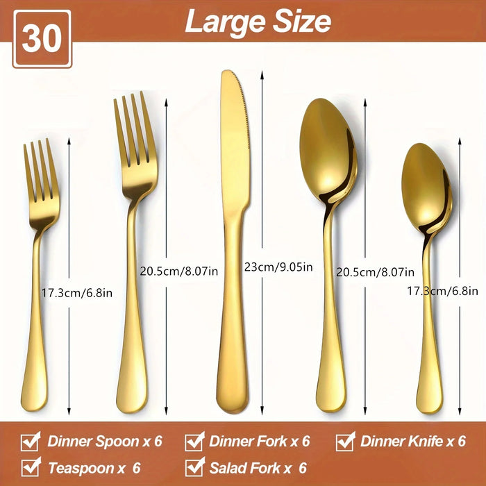 30 / 60 Piece Stainless Steel Flatware Set Dinnerware Cutlery