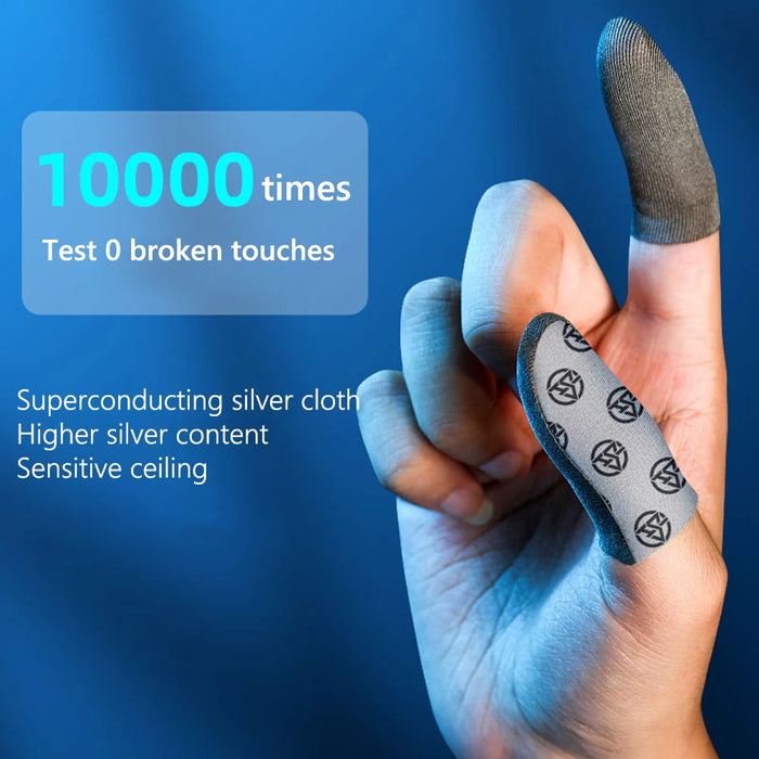 1 Pair Gaming Finger Sleeve Breathable Fingertips For Pubg Games Anti-Sweat Touch Screen Finger Cots Cover Sensitive Mobile Game