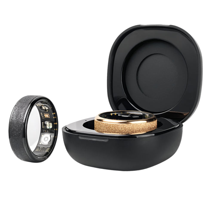 Unisex Smart Ring With Charging Case Health & Sleep Monitor 5Atm Waterproof