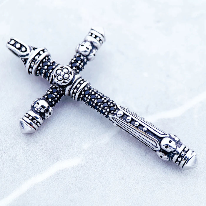 925 Sterling Silver Stylish Cross Pendant Fashion Jewelry For Men & Women