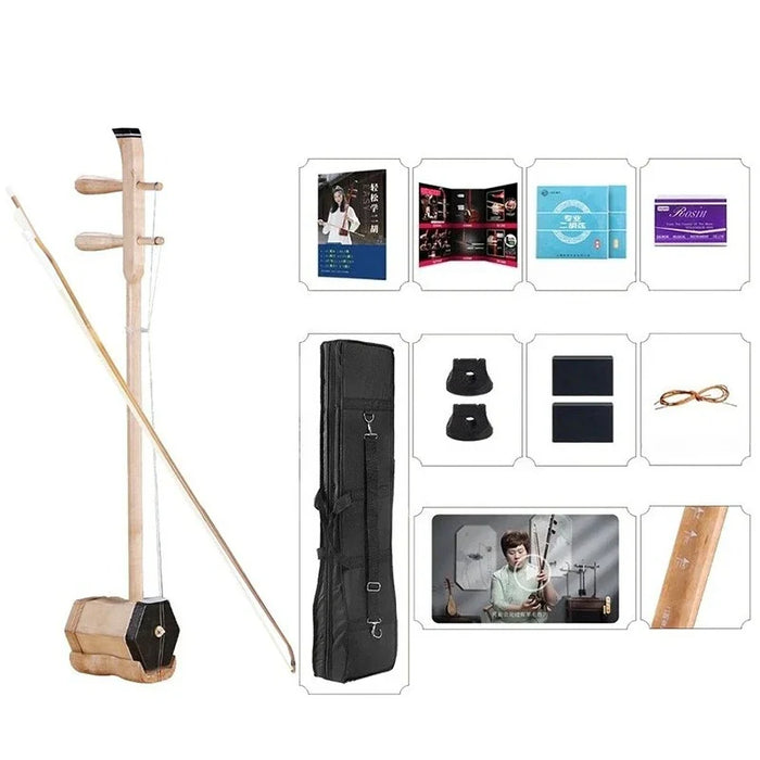 Traditional 2 String Wooden Erhu For Children
