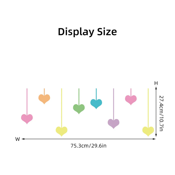 Colourful Heart Wall Stickers For Kids Room Decor