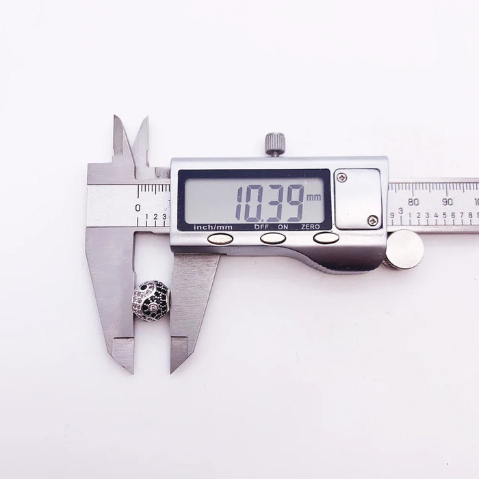 925 Sterling Silver Micro Pave Yin Yang Bead Charm Real For Diy Jewelry Making Fits European Bracelets Gift For Men And Women