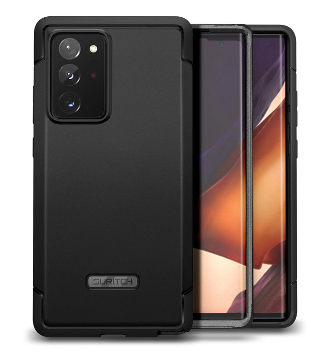 For Samsung Galaxy Note 20 Ultra 6.9 Inch Full-Body Protective Rugged Heavy Duty Shockproof Case 2 Front Frames Protector