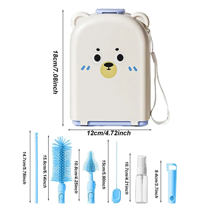 Multipurpose Bottle Brush Set For Travel