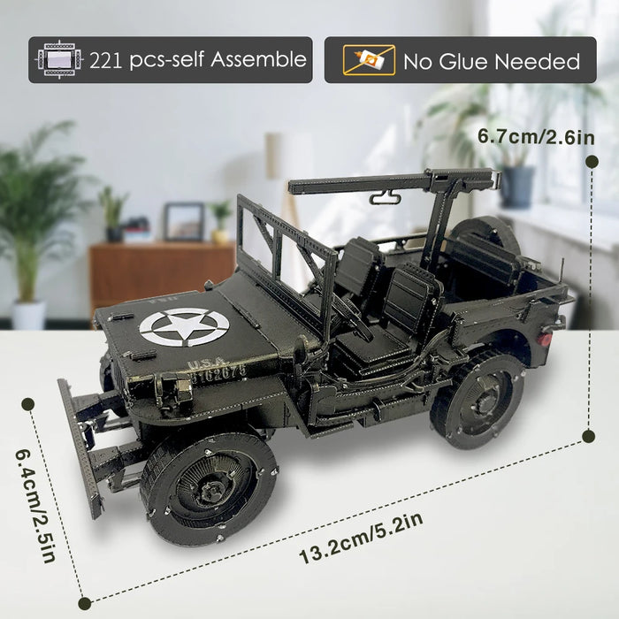 Metal Willys Mb Suv 3D Puzzle Kit For Adults