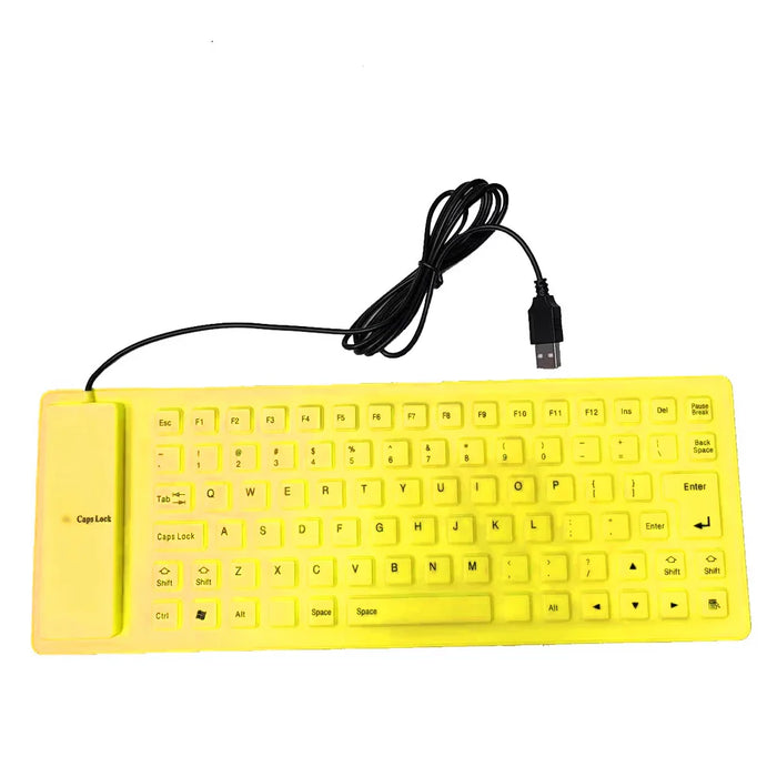 Flexible Waterproof Gaming Keyboard 85 Keys Usb Wired Foldable For Macbook