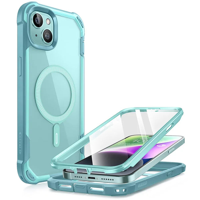 For Iphone 15 Plus 6.7 Inch 2023 Aresmag Shockproof Rugged Magsafe Case With Built-In Screen Protector