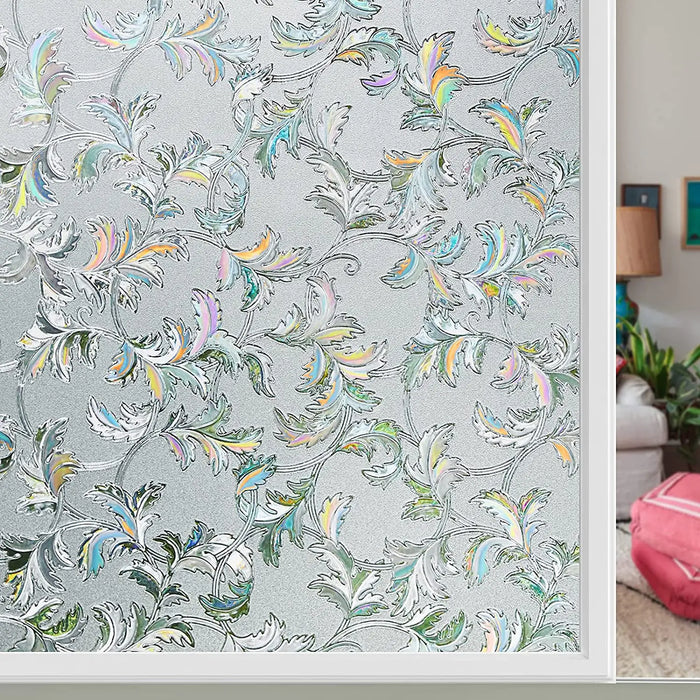 Decorative Window Film - Uv Blocking Static Cling Non-Adhesive - Pebble Design