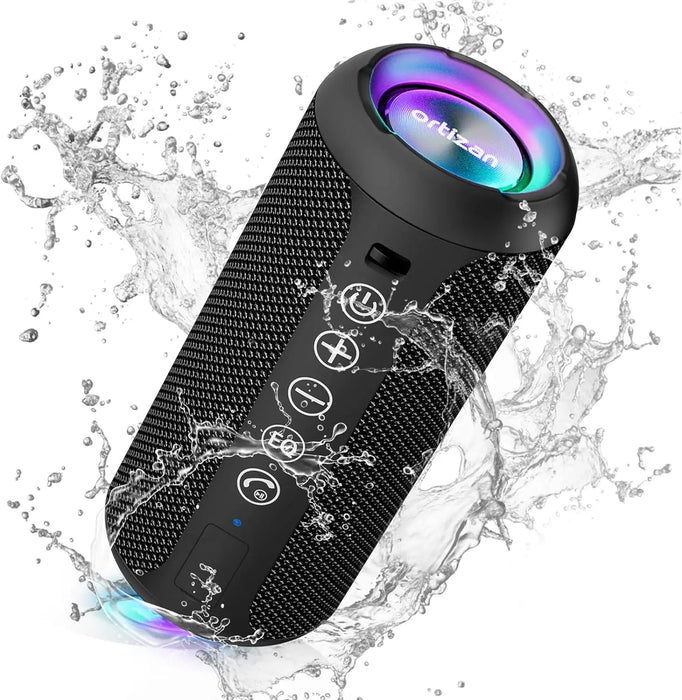 Waterproof Bluetooth Speaker 24W Stereo 30H Playtime Rgb Lights