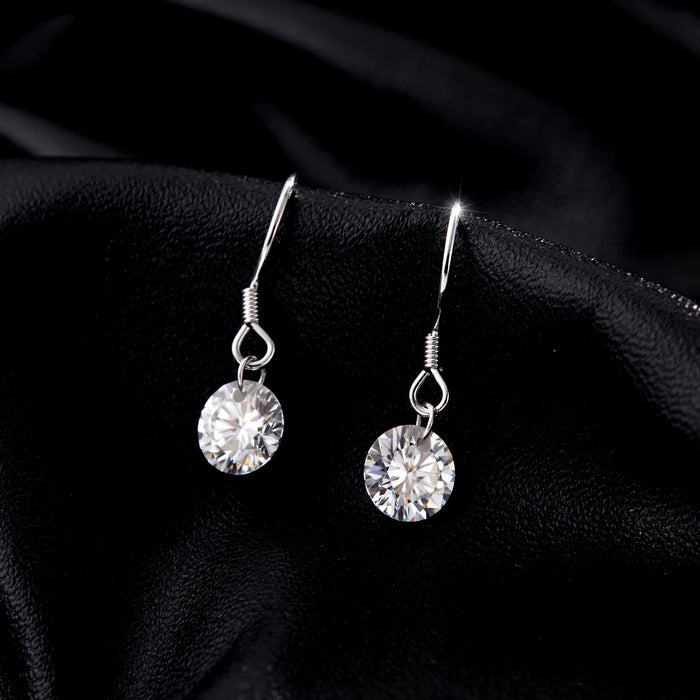 925 Sterling Silver Dazzling 1Ct D Colour Moissanite Earrings