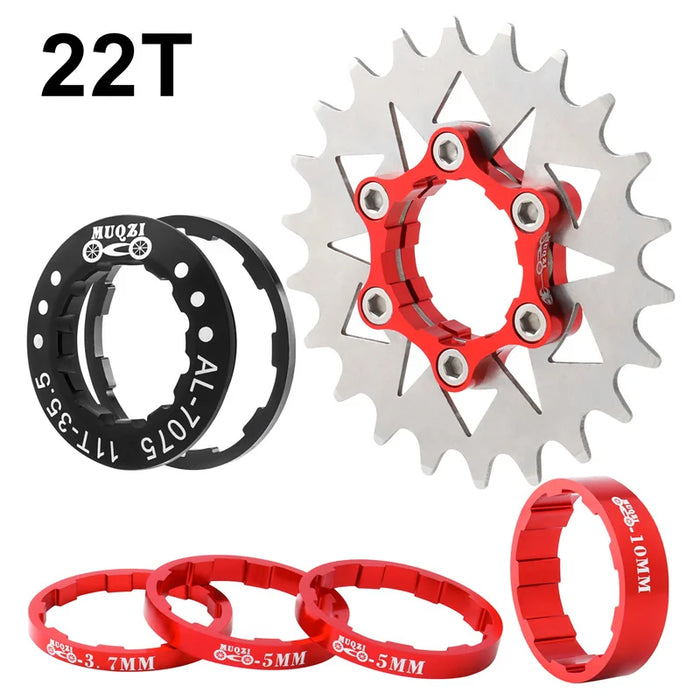 Single Speed Cassette Cog Conversion Kit 12 22T