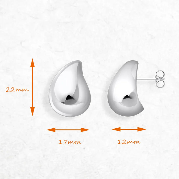 925 Sterling Silver Autumn Tear Water Drop Earrings Fine Jewelry For Women