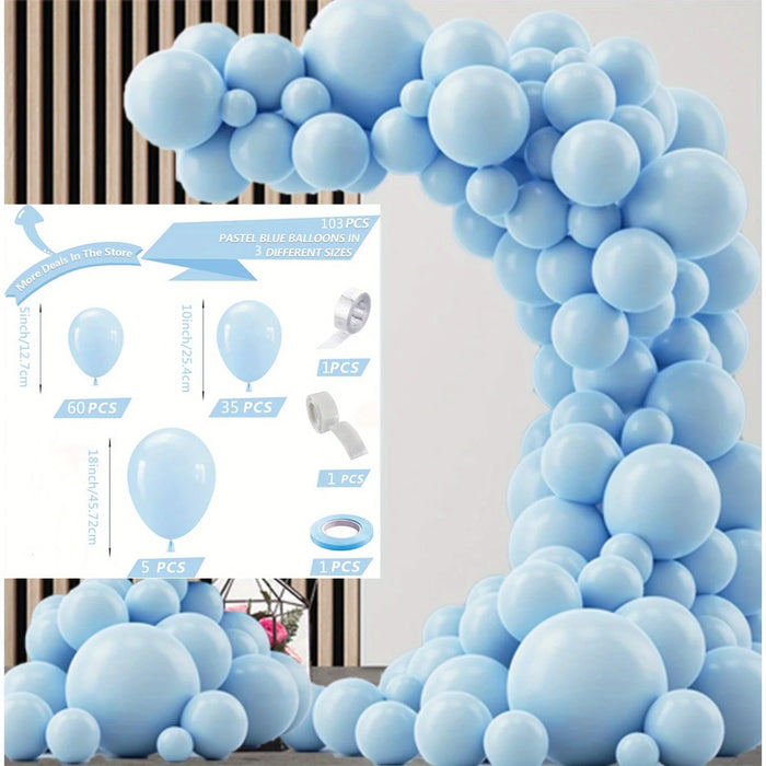 The Garland Set Consists Of 103 Matte Light Blue Latex Balloons Suitable For Engagement Valentine'S Day Birthday Decorations