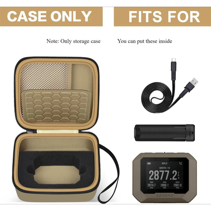 Carrying Case For Garmin Xero C1 Pro Chronograph Range Shooting Chronograph Ballistic Precision Travel Organizer