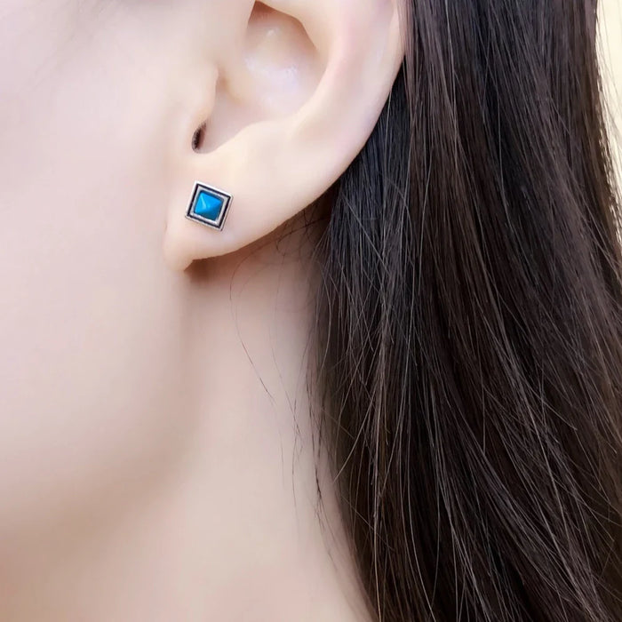 925 Sterling Silver African Autumn Studs For Women