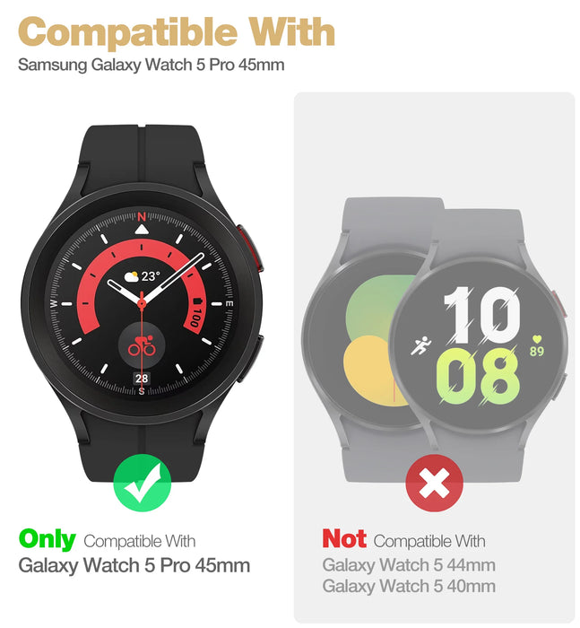 For Samsung Galaxy Watch 5 Pro 45Mm 2022 Rugged Military Grade Shockproof Case